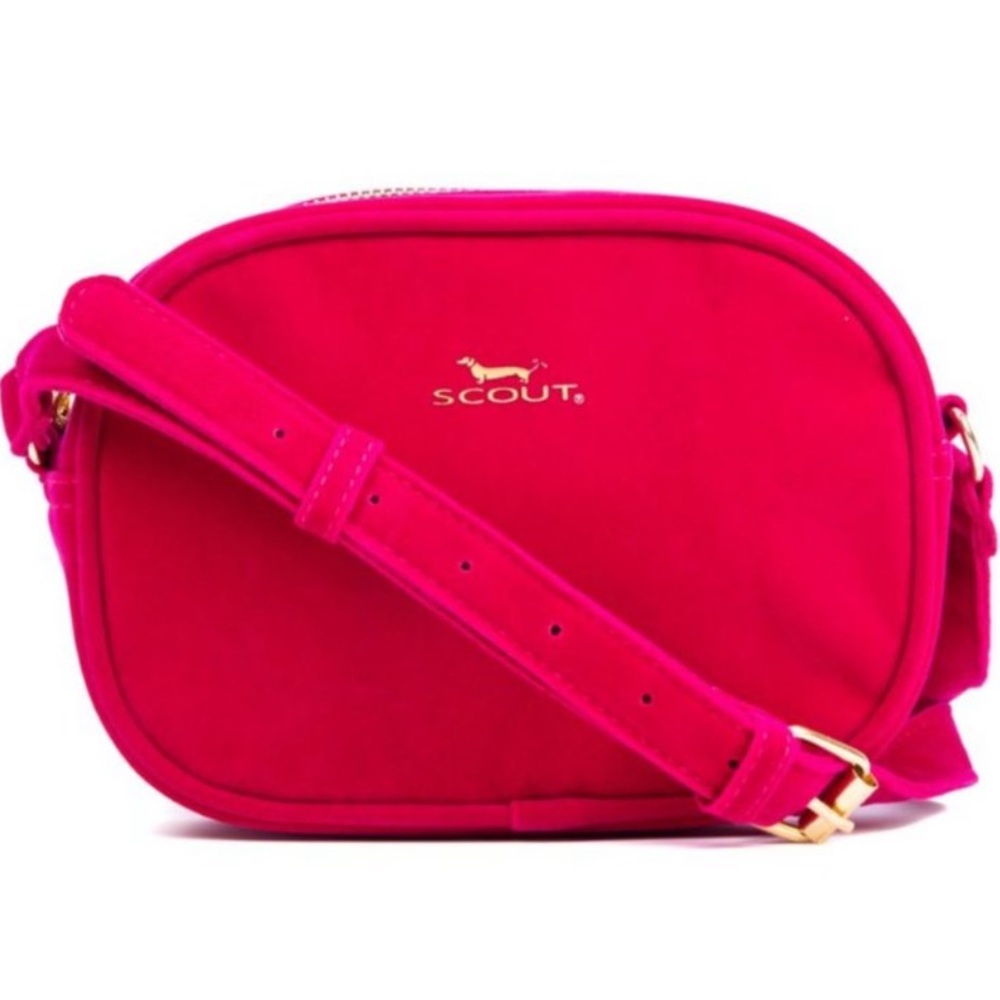 SCOUT Sonja Hot Pink Velvet Mini Crossbody Bag